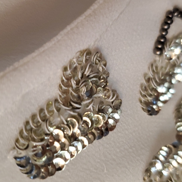 Forever Twenty One white and silver top - Picture 3 of 5